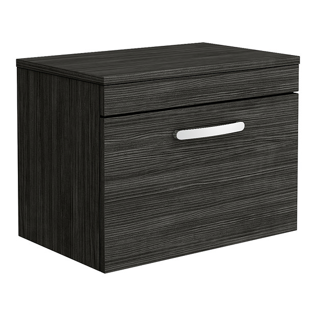 Brooklyn Black Worktop & Single Drawer Wall Hung Online