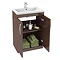Brooklyn Brown Avola 600mm Modern Sink Vanity Unit + WC Unit Package Profile Large Image