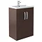 Brooklyn Brown Avola Bathroom Suite + B-Shaped Bath  Standard Large Image