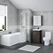 Brooklyn Brown Avola Bathroom Suite with B-Shaped Bath Large Image