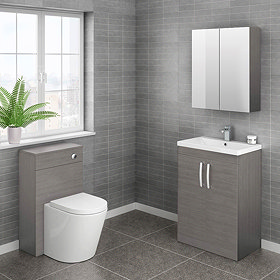 Brooklyn Cloakroom Suite (Grey Avola) Large Image