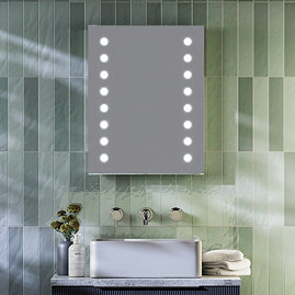 Brooklyn Dot 390 x 500mm Battery Operated Illuminated LED Mirror