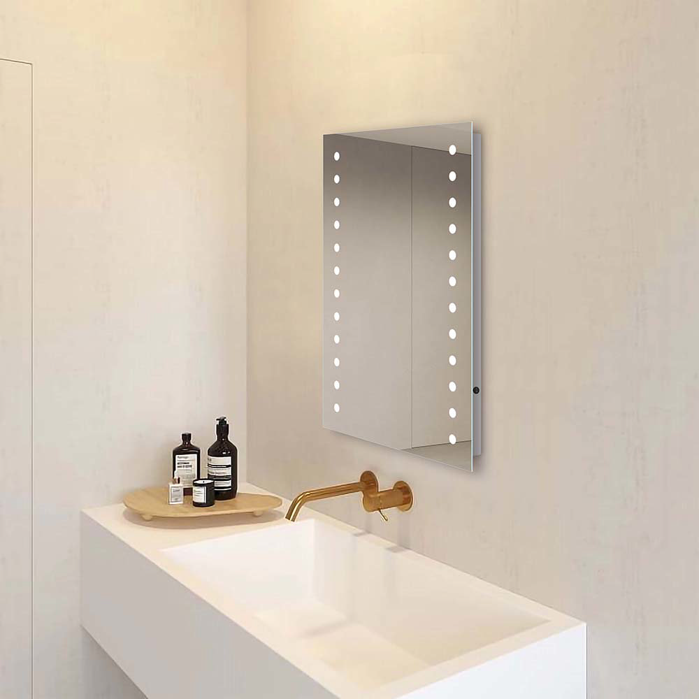 Brooklyn Dot 500 x 700mm Battery Operated Illuminated LED Mirror