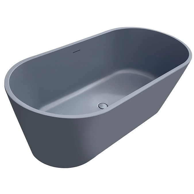 Brooklyn Double Ended Freestanding Bath Matt Blue (1700 x 800mm) with Waste