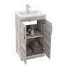 Brooklyn Driftwood Vanity Unit - Floor Standing 2 Door Unit 500mm  Feature Large Image