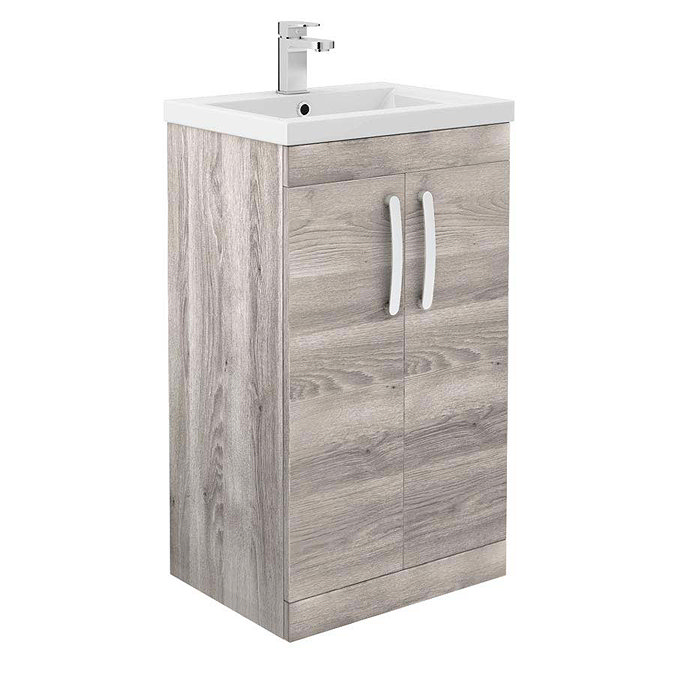 Brooklyn Driftwood Vanity Unit - Floor Standing 2 Door Unit 500mm Large Image