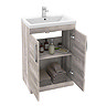 Brooklyn Driftwood Vanity Unit - Floor Standing 2 Door Unit 600mm  Feature Large Image