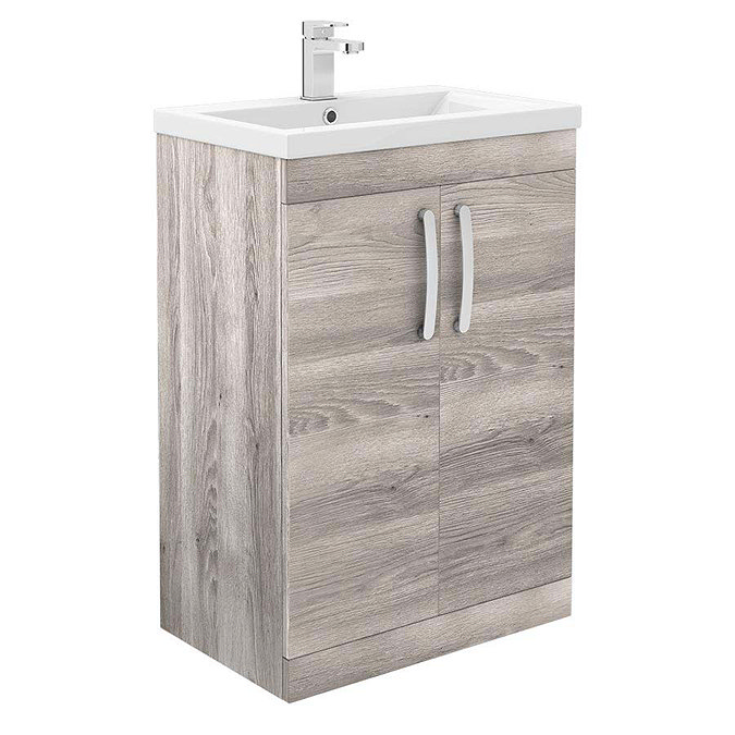 Brooklyn Driftwood Vanity Unit - Floor Standing 2 Door Unit 600mm Large Image