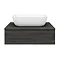 Brooklyn Floating Basin Shelf with Drawer - Black - 600mm inc. Curved Rectangular Basin  Newest Large Image