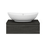 Brooklyn Floating Basin Shelf with Drawer - Black - 600mm inc. Oval Basin  Newest Large Image