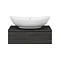 Brooklyn Floating Basin Shelf with Drawer - Black - 600mm inc. Oval Basin  Newest Large Image