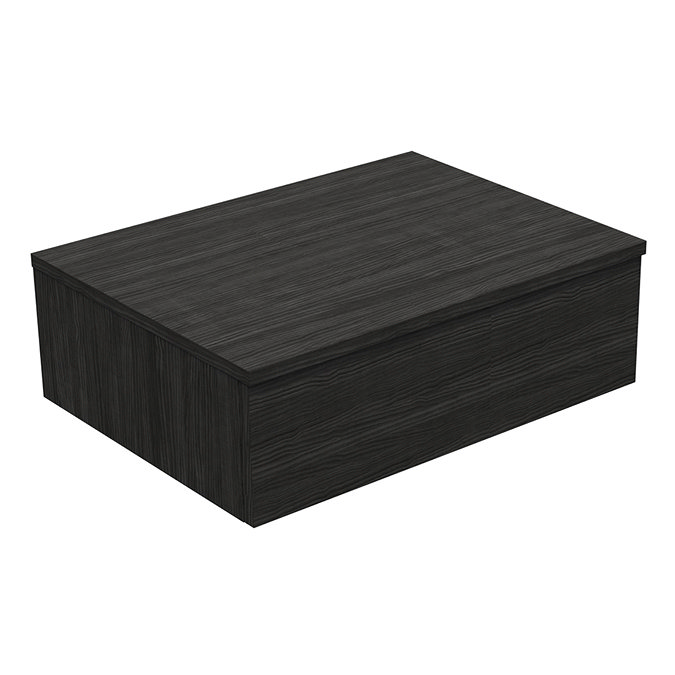 Brooklyn Floating Basin Shelf with Drawer - Black - 600mm inc. Oval Basin  Newest Large Image