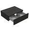 Brooklyn Floating Basin Shelf with Drawer - Black - 600mm inc. Round Basin  Profile Large Image