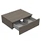 Brooklyn Floating Basin Shelf with Drawer - Grey Avola - 600mm inc. Round Basin  Profile Large Image