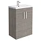 Brooklyn 600mm Grey Avola Vanity Unit - Floor Standing 2 Door Unit Large Image