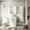 Brooklyn 600mm White Gloss Vanity Unit - Floor Standing 2 Door Unit  In Bathroom Large Image