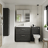 Brooklyn 800mm Black Vanity Unit - Floor Standing 2 Drawer Unit  Feature Large Image