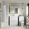 Brooklyn 800mm White Gloss Vanity Unit - Floor Standing 2 Drawer Unit  Feature Large Image
