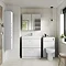 Brooklyn 800mm White Gloss Vanity Unit - Floor Standing 2 Drawer Unit  Feature Large Image