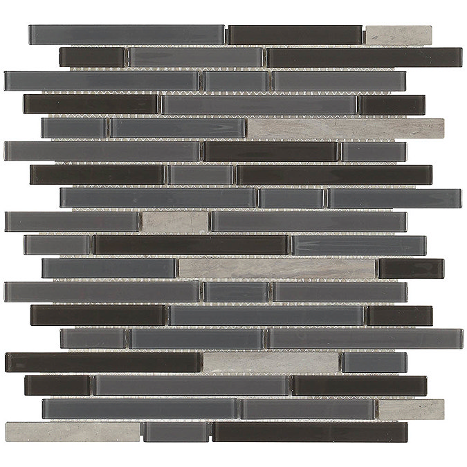 Brooklyn Glass & Stone Mosaic Tile Sheet - 292 x 303mm  Profile Large Image