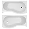 Brooklyn Gloss Grey Bathroom Suite + B-Shaped Bath  Standard Large Image