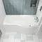 Brooklyn Gloss Grey Bathroom Suite + B-Shaped Bath  Newest Large Image