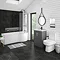 Brooklyn Gloss Grey Bathroom Suite + B-Shaped Bath Large Image