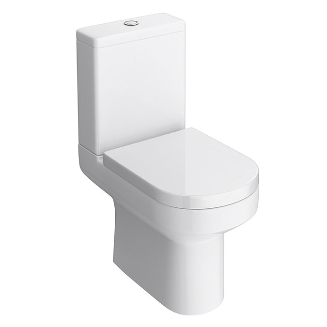 Brooklyn Gloss Grey Cloakroom Suite (Wall Hung Vanity + Close Coupled Toilet) In Bathroom Large Ima