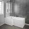 Brooklyn Gloss White L Shaped Bath Suite (with Vanity + Tall Cabinet)  Feature Large Image
