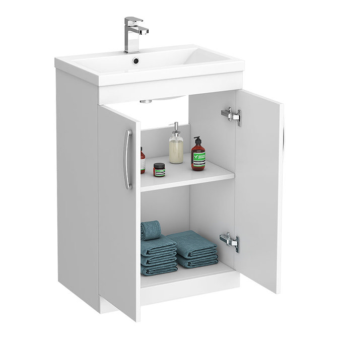 Brooklyn Gloss White Vanity Furniture Package Feature Large Image