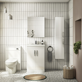 Brooklyn Gloss White Vanity Furniture Package Large Image