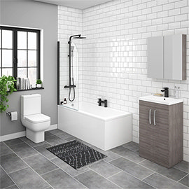 Brooklyn Grey Avola Bathroom Suite Medium Image