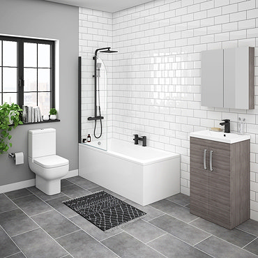 Brooklyn Grey Avola Bathroom Suite  Profile Large Image