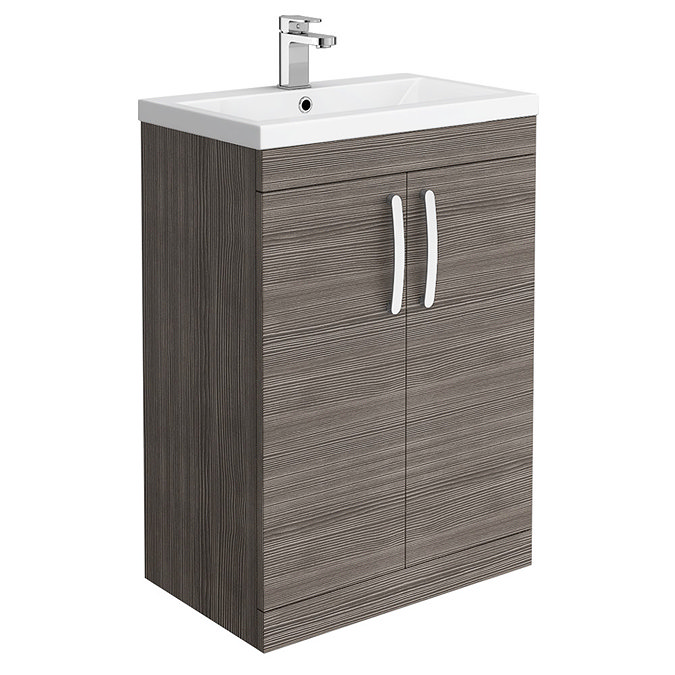 Brooklyn Grey Avola Bathroom Suite with L-Shaped Bath  additional Large Image