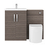 Brooklyn Grey Avola Modern Sink Vanity Unit + Toilet Package  Newest Large Image