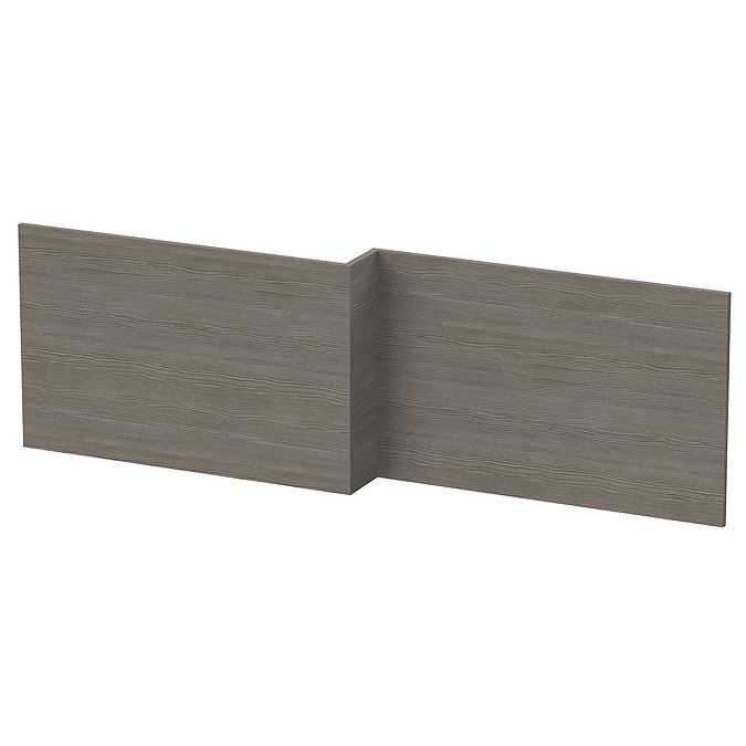 Brooklyn 1700 Grey Avola L-Shaped Front Bath Panel Large Image