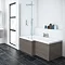 Brooklyn Grey Avola Shower Bath - 1700mm L Shaped Inc. Screen + Panel  Feature Large Image