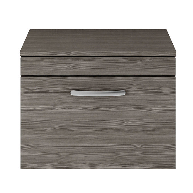 Brooklyn 605mm Grey Avola Single Drawer Wall Hung Cabinet Inc. Counter Top Basin 0TH Standard Large