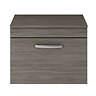 Brooklyn 605mm Grey Avola Single Drawer Wall Hung Cabinet Inc. Counter Top Basin 0TH  Standard Large