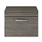 Brooklyn 605mm Grey Avola Single Drawer Wall Hung Cabinet Inc. Counter Top Basin 0TH Standard Large