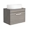 Brooklyn Wall Hung Countertop Basin Unit - Grey Avola - 605mm incl. Basin Large Image