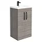 Brooklyn Grey Avola Vanity Unit - 500mm Wide with Matt Black Handles Large Image