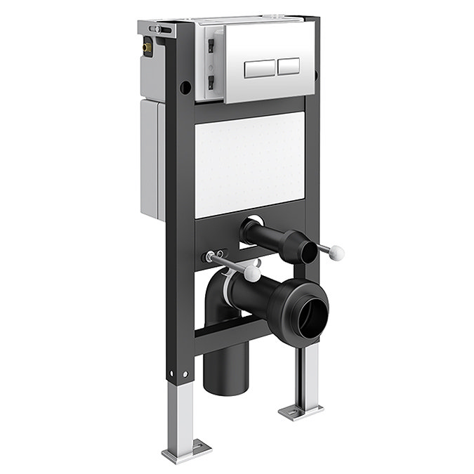 Brooklyn Grey Avola WC Unit incl. Cistern Frame, Flush Plate + Wall Hung Pan