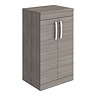 Brooklyn Floor Standing Countertop Vanity Unit - Grey Avola - 505mm with Chrome Handles Large Image