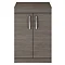 Brooklyn 605mm Grey Avola Worktop & Double Door Floor Standing Cabinet Feature Large Image