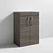 Brooklyn Floor Standing Countertop Vanity Unit - Grey Avola - 605mm with Chrome Handles Standard Large Image