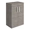 Brooklyn Floor Standing Countertop Vanity Unit - Grey Avola - 605mm with Chrome Handles Large Image