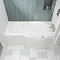 Brooklyn Grey Mist Bathroom Suite + B-Shaped Bath Newest Large Image