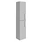 Brooklyn Grey Mist Wall Hung 2 Door Tall Storage Cabinet Large Image