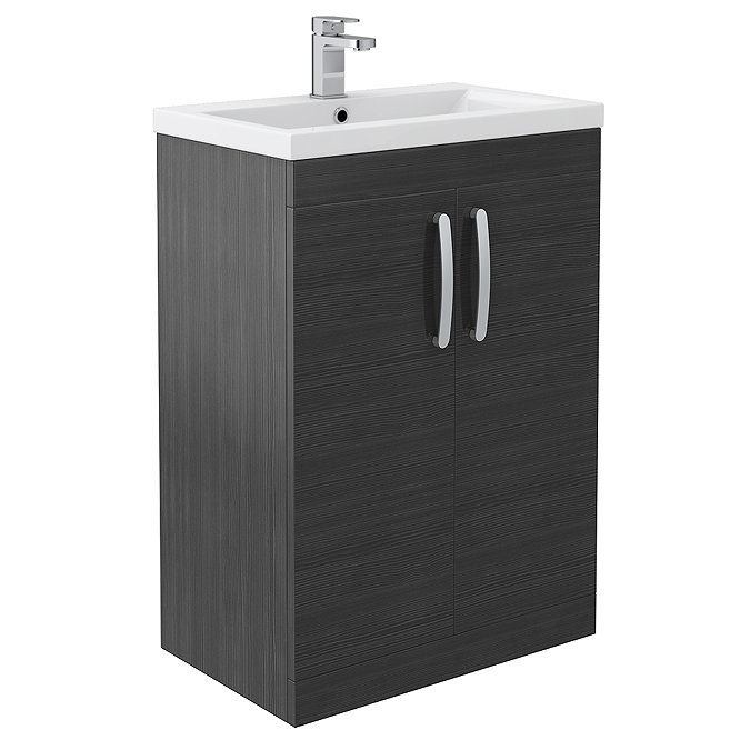 Brooklyn Hacienda Black Bathroom Suite with L-Shaped Bath  Profile Large Image